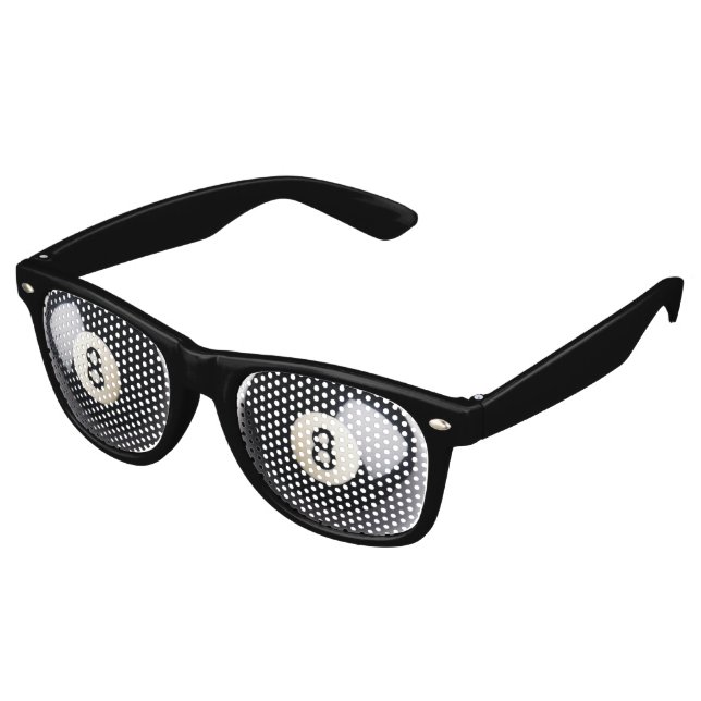 Lunettes De Fête Retro Billard Snooker 8-Ball Party Shades (Angulaire)