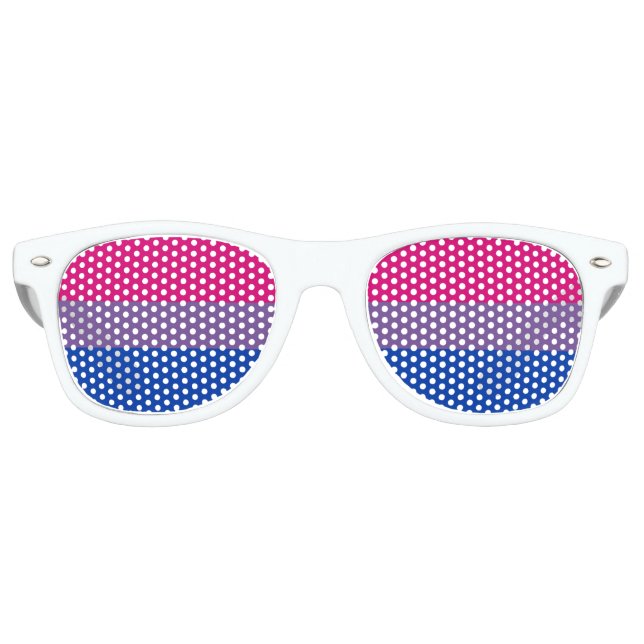 Lunettes De Fête Retro BISEXUAL PRIDE STRIPED HORIZONTAL - 2014 PRIDE.png (Devant)