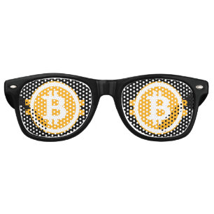 Lunettes De Fête Retro Bitcoin drôle