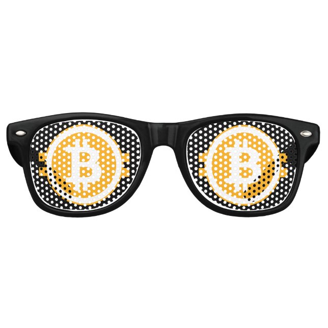 Lunettes De Fête Retro Bitcoin drôle (Devant)