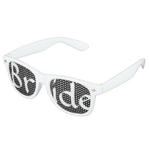 Lunettes De Fête Retro Black Damask Mariée Fun Bachelorette Party