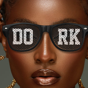 Lunettes De Fête Retro Black Dork Geek Loner