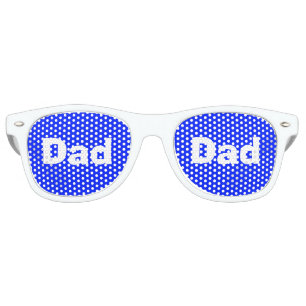 Lunettes De Fête Retro Blanc bleu 4Alan de papa drôle de fête des père