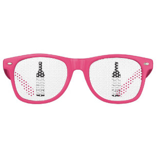 Lunettes De Fête Retro Bouteille de vin de villes de Napa Valley