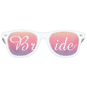 Lunettes De Fête Retro Bride coucher d'eau Ombre Plage violette