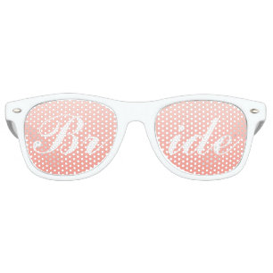 Lunettes De Fête Retro Bride rose pâle dans le Mariage de script