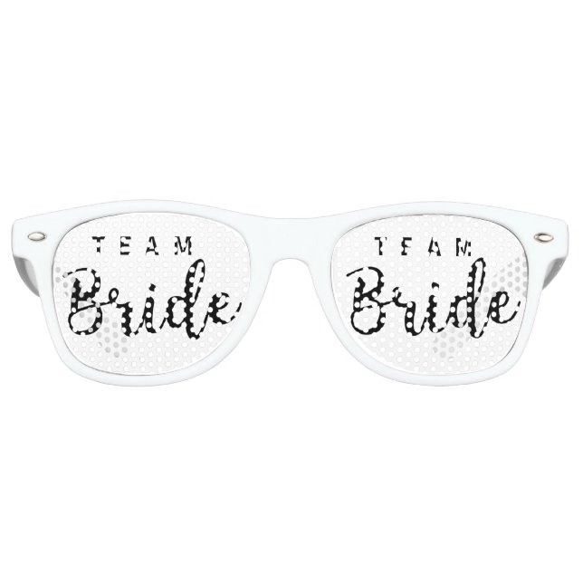 Lunettes De Fête Retro Bride Squad, Team Bride, Chic Modern Wedding Party (Devant)