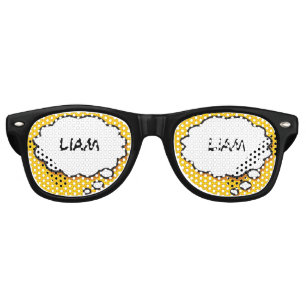 Lunettes De Fête Retro Bulle de pensée de bande dessinée rétro amusante