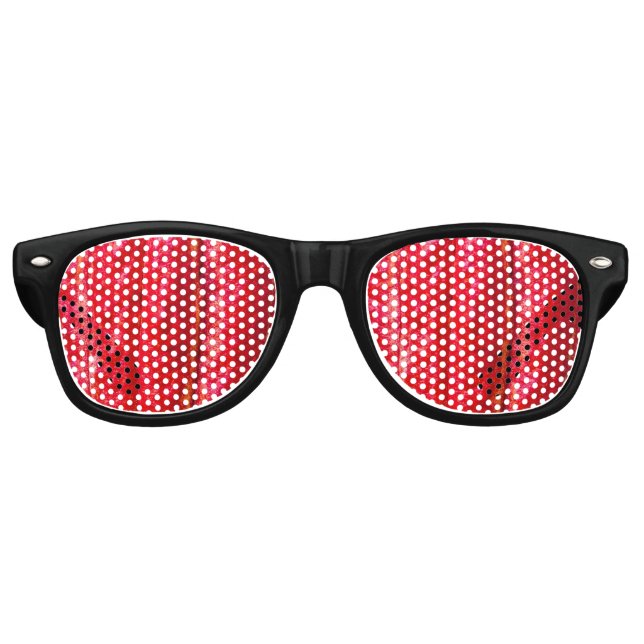 Lunettes De Fête Retro cabosse rouge (Devant)