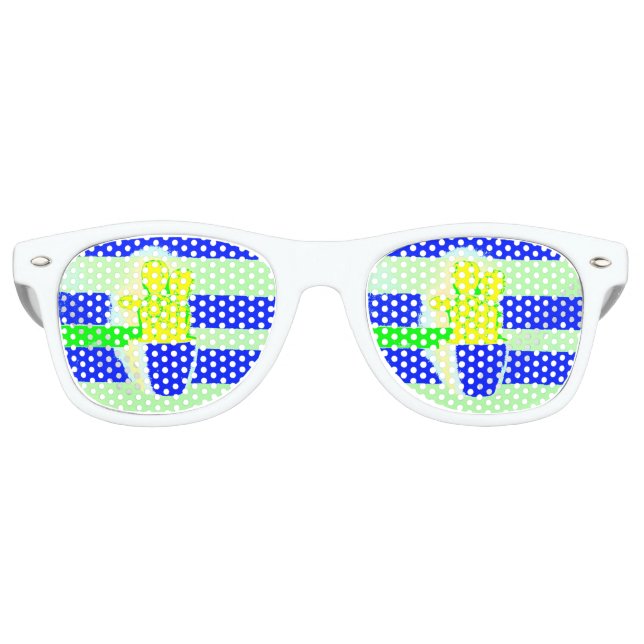 Lunettes De Fête Retro Cactus coloré (Devant)