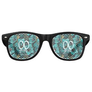 Lunettes De Fête Retro Cadeaux Colorés d'Amaryllis pour les Cinquante Ans