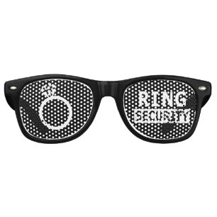 Lunettes De Fête Retro Cadeaux de porteur de bague de sécurité d'anneau