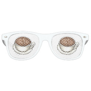 Lunettes De Fête Retro Café Latte Cappuccino Anniversaire Fête Brunch