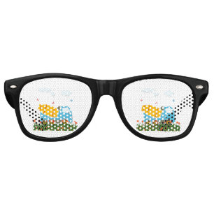 Lunettes De Fête Retro Camion de mélangeur de ciment