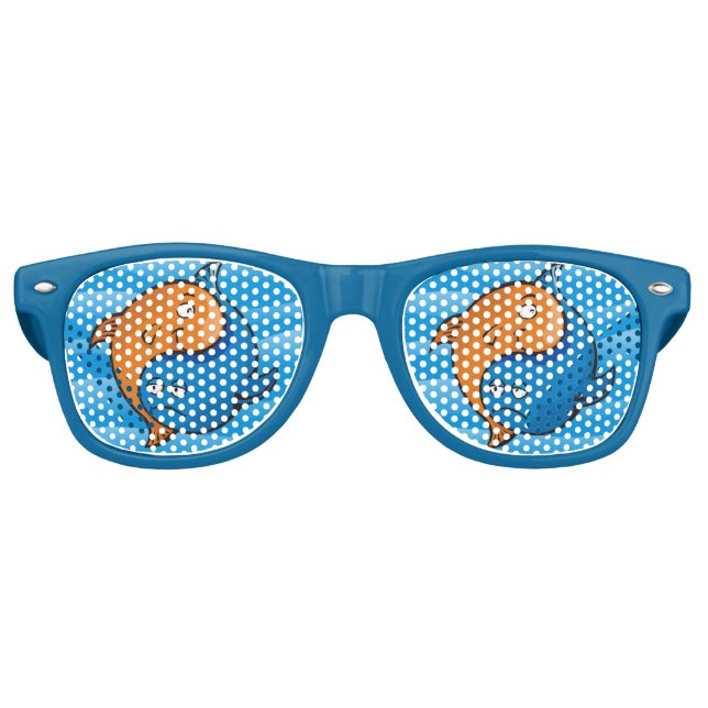 Lunettes De Fête Retro Caricature de poisson Yin Yang (Devant)