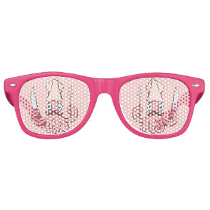 Lunettes De Fête Retro Caricature du chef calmar