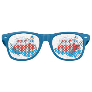 Lunettes De Fête Retro Carwashington Man