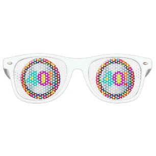 Lunettes De Fête Retro célébrant 40 ans de jeune