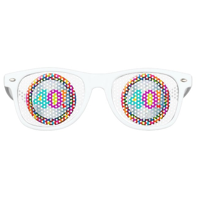 Lunettes De Fête Retro célébrant 40 ans jeunes (Devant)