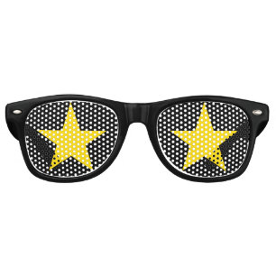 Lunettes De Fête Retro Chambres Superstar Party (Gold/Black)