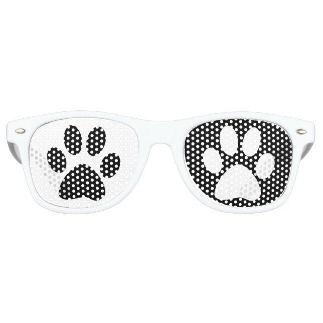 Lunettes De Fête Retro Chat noir et blanc (Devant)