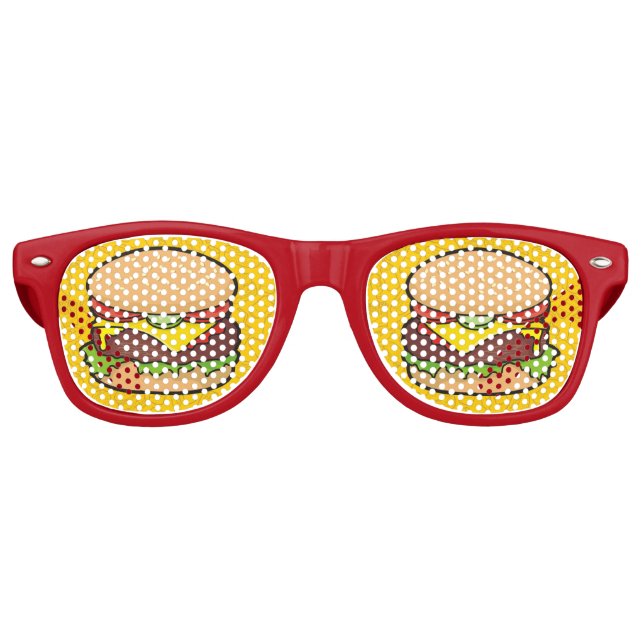 Lunettes De Fête Retro Cheeseburger (Devant)