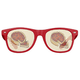 Lunettes De Fête Retro Chicago Illinois Plat profond Pepperoni Pizza Food