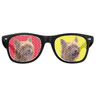 Lunettes De Fête Retro Chien rouge et jaune