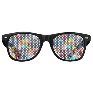 Lunettes De Fête Retro Chouette dans la couronne