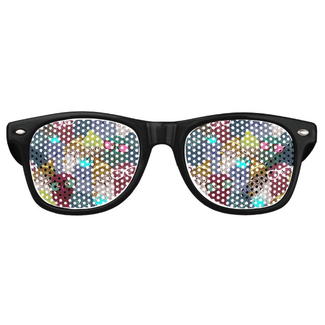 Lunettes De Fête Retro Chouette dans la couronne (Devant)