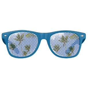 Lunettes De Fête Retro Ciel bleu et palmiers