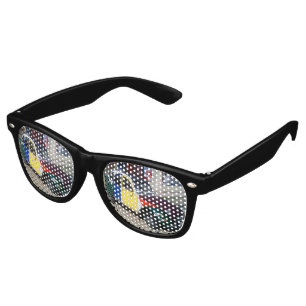 Lunettes De Fête Retro Citroen coloré 2 CV