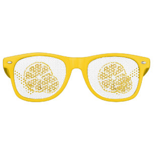 Lunettes De Fête Retro Citron blanc