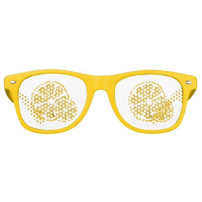 Lunettes De Fête Retro Citron blanc (Devant)