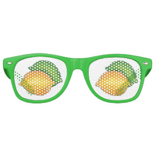 Lunettes De Fête Retro Citron vert citron vert jaune