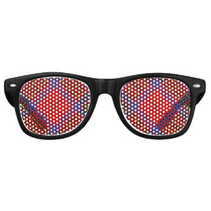 Lunettes De Fête Retro Clan Leslie Red Tartan