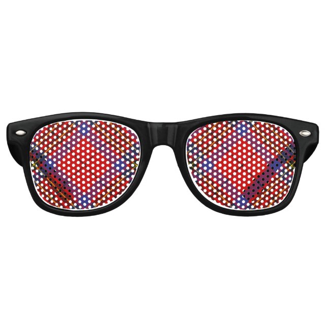Lunettes De Fête Retro Clan Leslie Red Tartan (Devant)