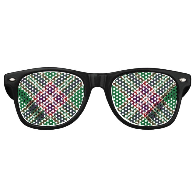 Lunettes De Fête Retro Clan MacFarlane Chasse moderne Tartan (Devant)