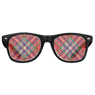 Lunettes De Fête Retro Clan MacFarlane Red Tartan