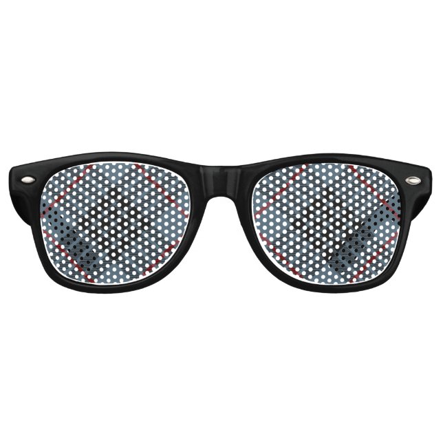 Lunettes De Fête Retro Clan MacKay Blue Tartan (Devant)