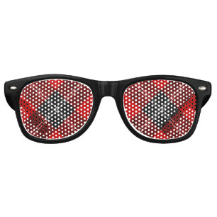Lunettes De Fête Retro Clan Ramsay Red Tartan