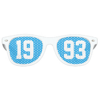 Lunettes De Fête Retro Classe de 1993 30e Lycée Réunion Bleu Blanc
