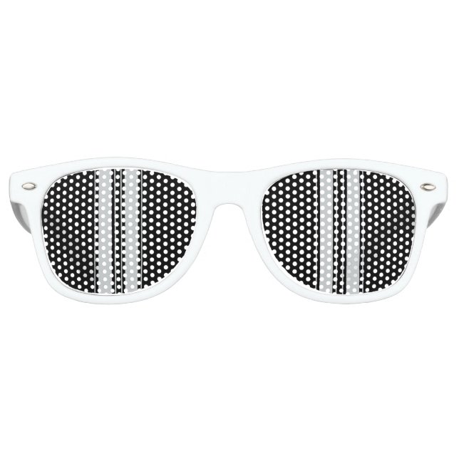 Lunettes De Fête Retro Cliquez sur Personnaliser pour modifier Gris en co (Devant)