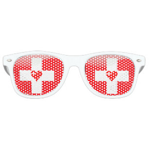 Lunettes De Fête Retro Coeur suisse