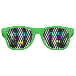 Lunettes De Fête Retro Coincé Dans Le Neon Rétro Des Années 80