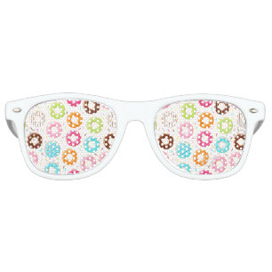 Lunettes De Fête Retro Coloré délicieux arrose le motif d'écrimages de