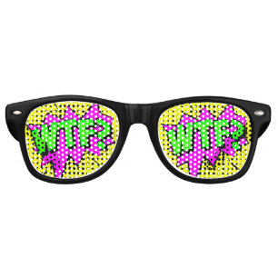 Lunettes De Fête Retro Comic Pop Art Purple Green WTF Nouveauté Drôle P