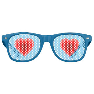 Lunettes De Fête Retro Conception cardiaque en couche