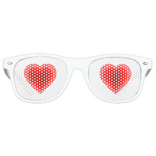 Lunettes De Fête Retro Conception cardiaque en couche