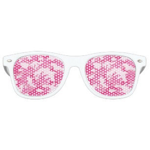 Lunettes De Fête Retro Conception de caméscopes rose et blanc